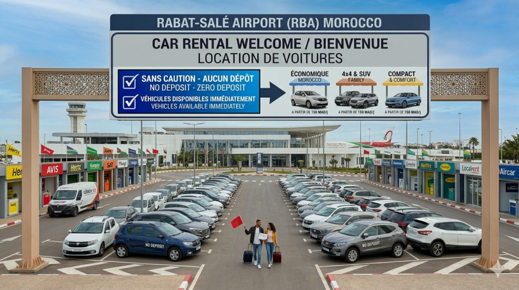 rent car Rabat Salé airport no deposit Morocco vehicles