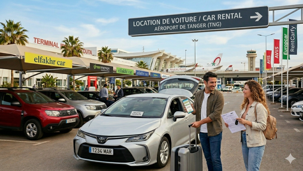 location de voiture à l’aéroport de Tanger avec flotte économique et premium